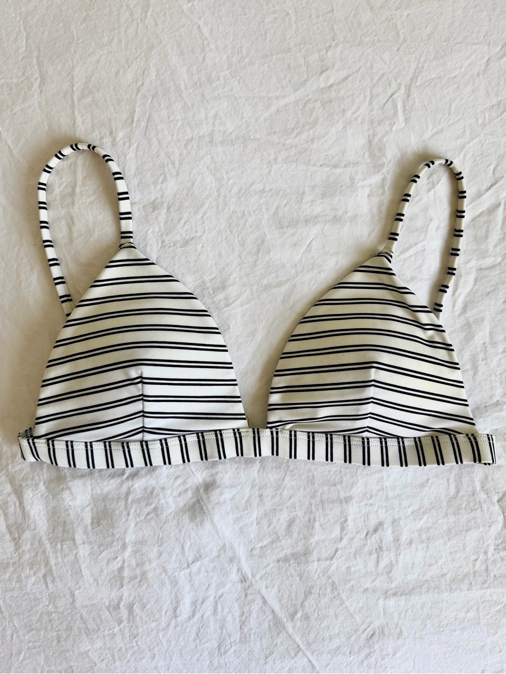 Hollister Fixed Triangle Bikini Top Striped